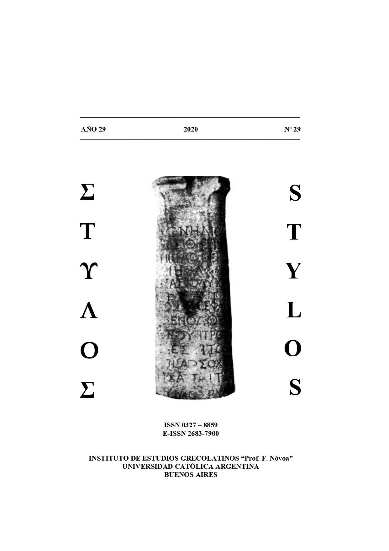 					Ver Vol. 29 Núm. 29 (2020): Stylos
				