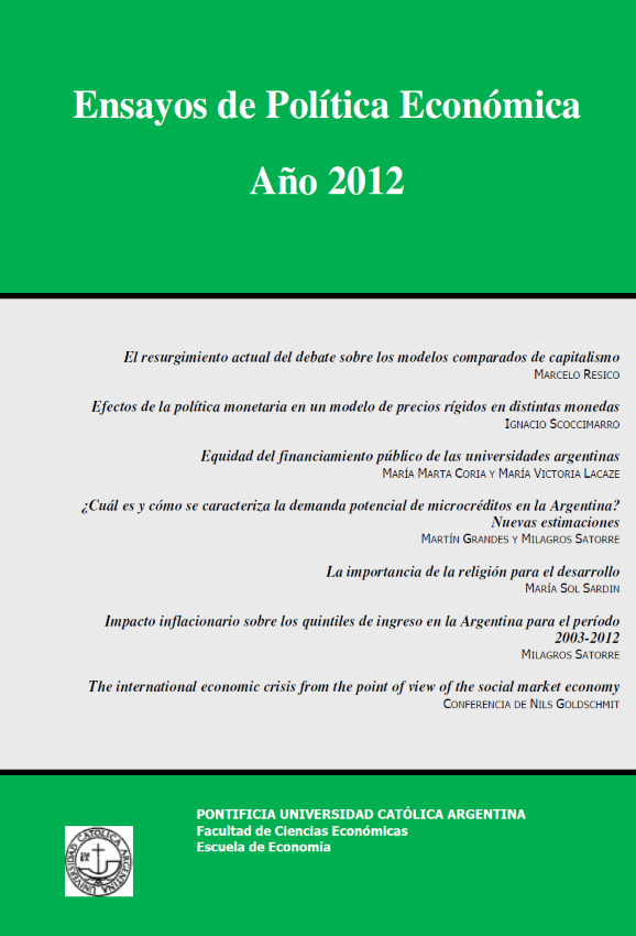 					Ver Vol. 1 Núm. 6 (6): Ensayos de Política Económica 2012
				