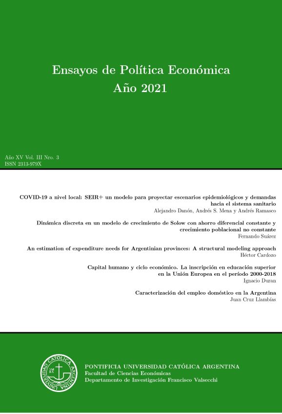 					Ver Vol. 3 Núm. 3 (15): Ensayos de Política Económica 2021
				